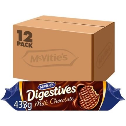 McVitie's Milk Chocolate Digestive Biscuits, 433 g (Pack of 12)